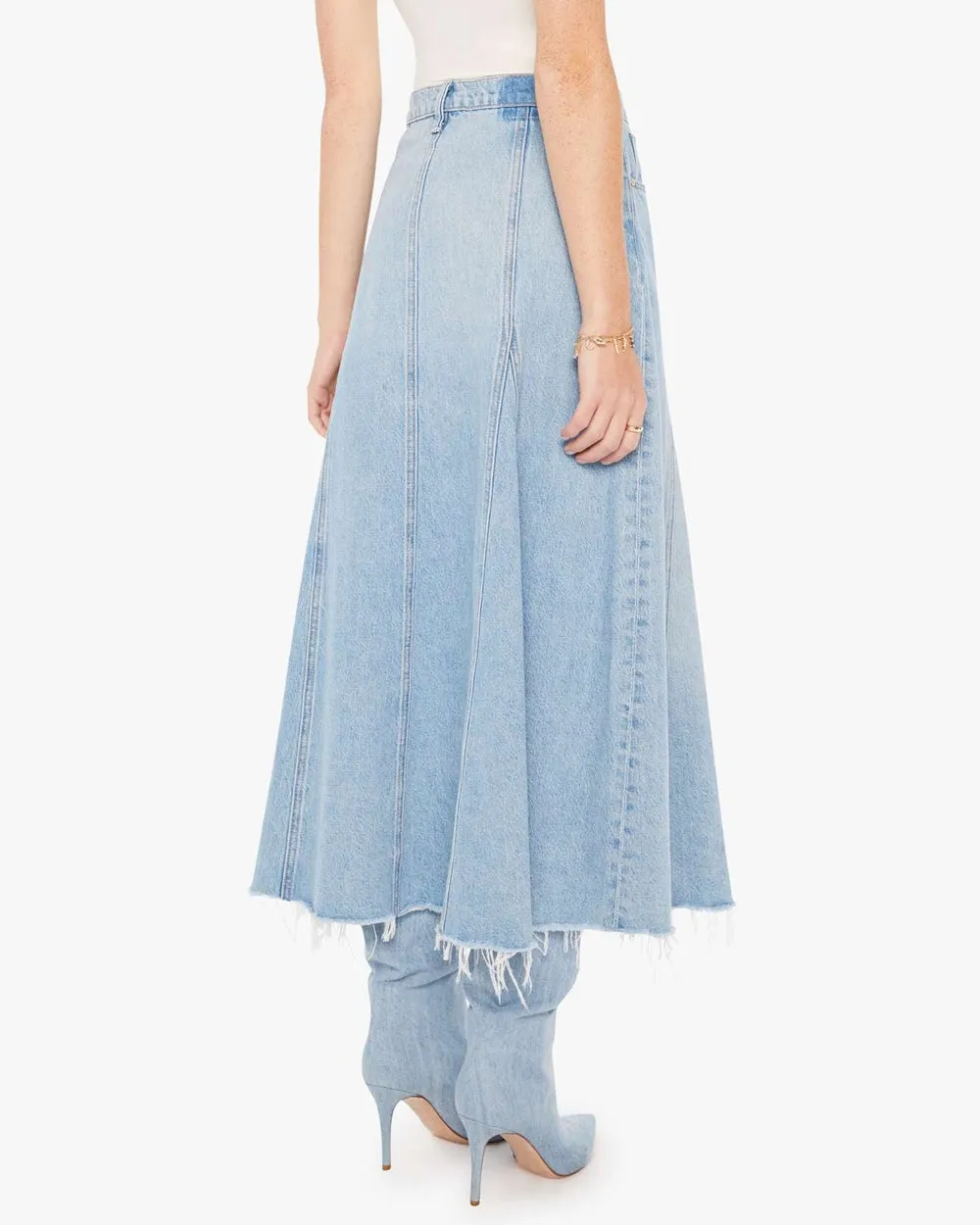 The Full Swing Denim Skirt in Im With The Band