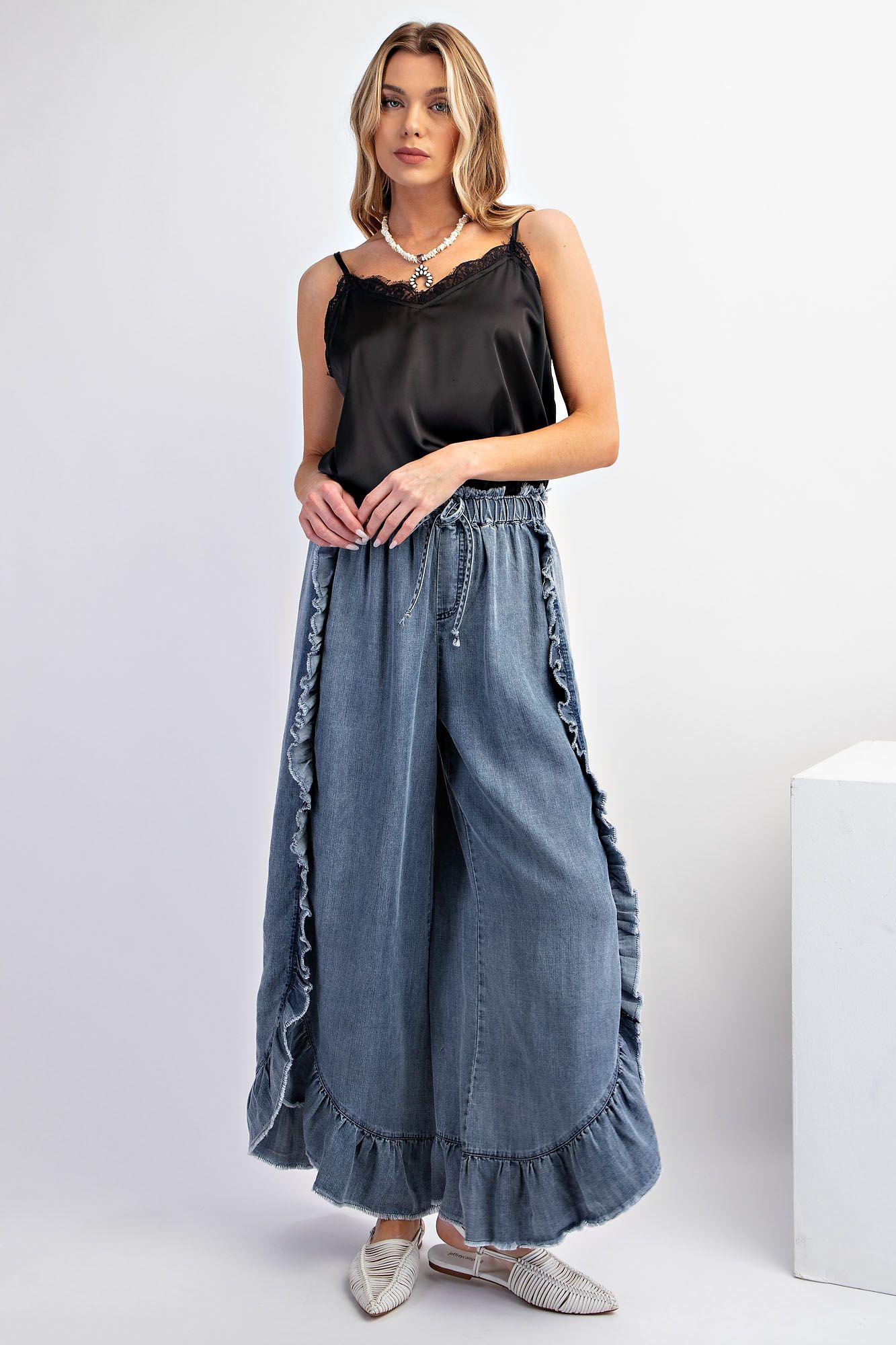 The Ruffle Wide Leg Pant