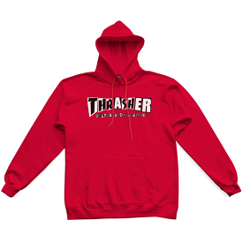 THRASHER SWEAT BAKER HOOD RED