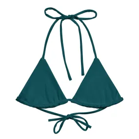 TRIANGLE STRING BIKINI TOP ECO - SHERPA TEAL