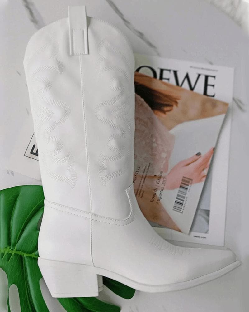 Web celebrity style Soild Color Zipper Boots