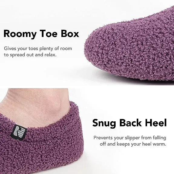 Women's Fuzzy Fleece Closed Back Indoor Slipper